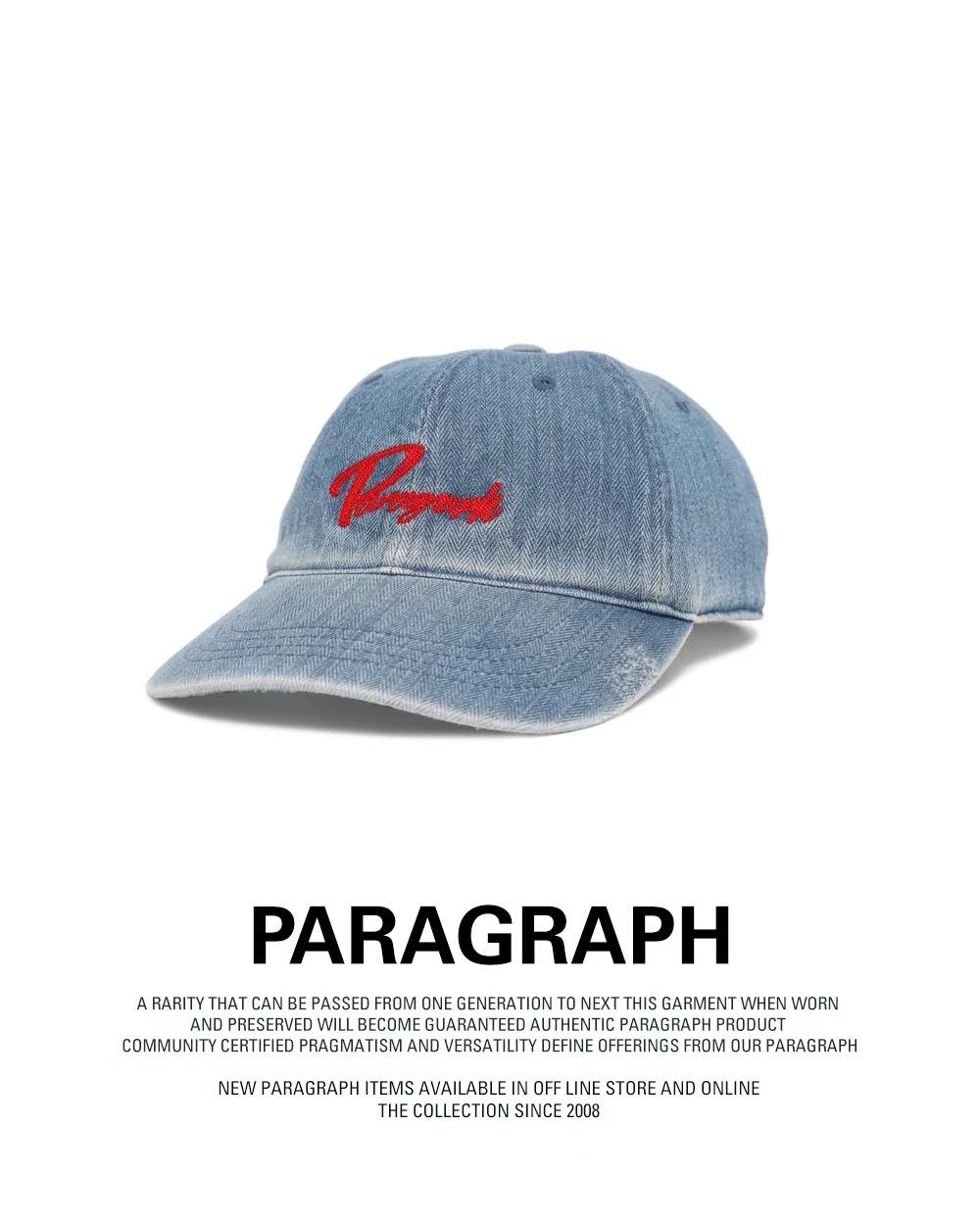 Paragraph SCRIPT LOGO DENIM CAP老帽