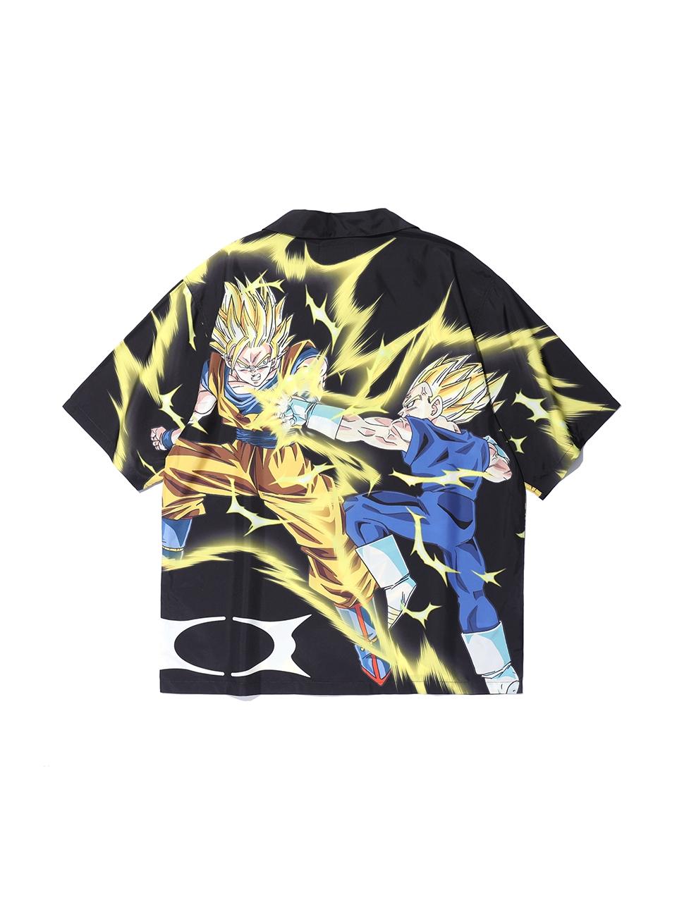 CRITIC X DRAGON BALL Z SON GOKU VS MAJIN VEGETA OPEN COLLAR SHIRT