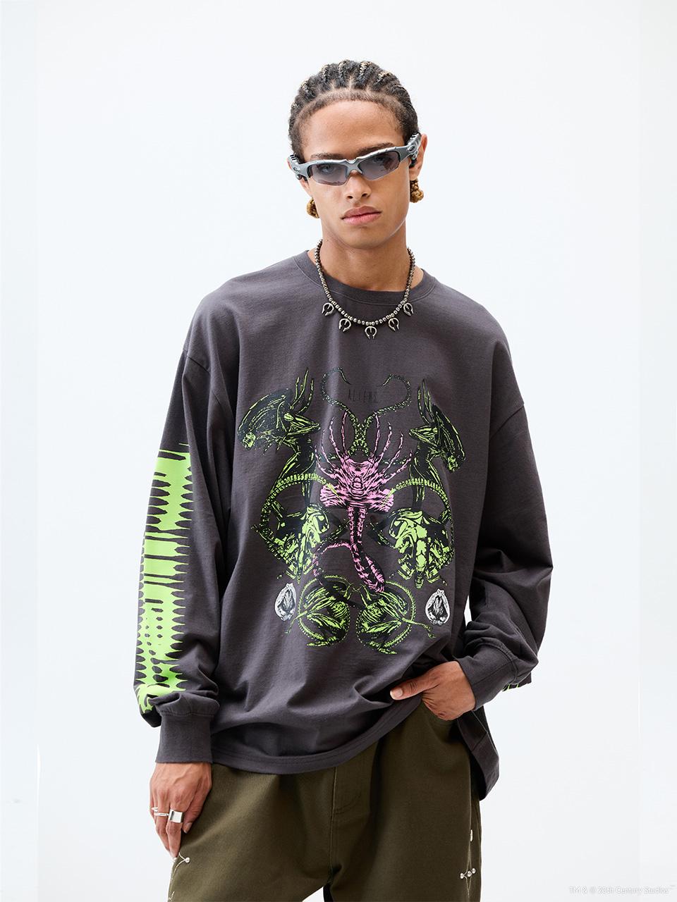 CRITIC X ALIEN COLLAGE LONG SLEEVE T-SHIRT