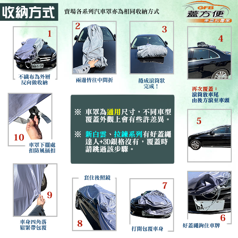 【蓋方便】車罩達人（小五門）雙層防水防塵台製南亞PVC現貨《大發》SIRION