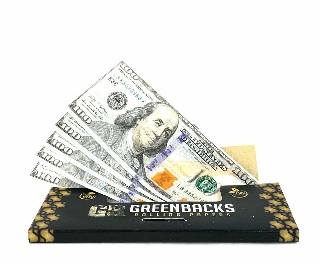 Greenbacks 美鈔紙 手捲紙 長版 附濾嘴 $100 Dollar Kingsize Slim Rolling Papers