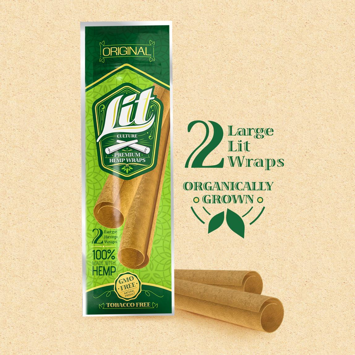 Lit Culture 漢麻 雪茄紙 手捲紙 2入 原味 Original Hemp Wraps