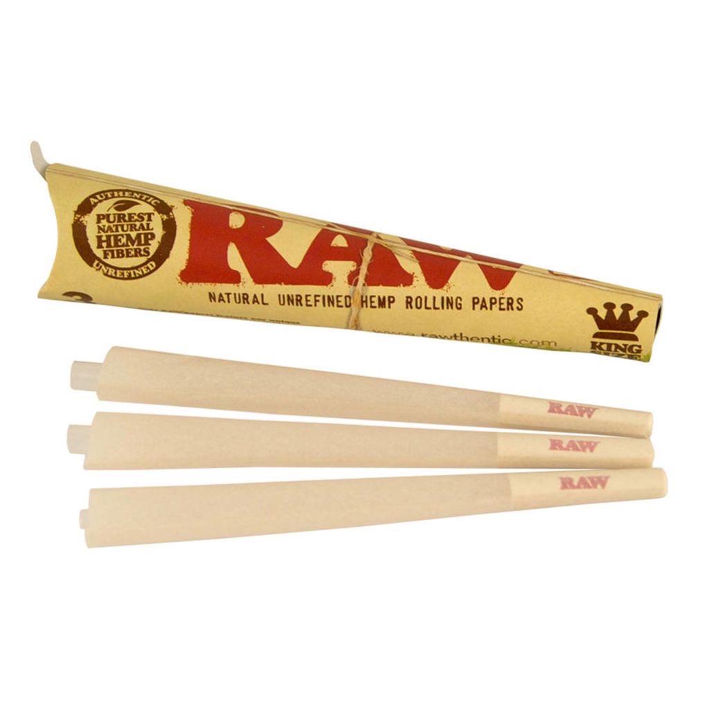 Raw 漢麻 預捲紙管 3入 長版 Organic Hemp Kingsize Pre-rolled Cones