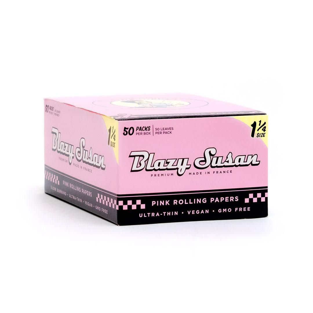 Blazy Susan 粉紅紙 盒裝捲煙紙 短版 Pink 1¼ Rolling Paper Full Box