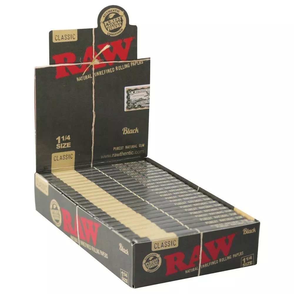 Raw 特薄 盒裝捲煙紙 短版 Class Black 1¼ Rolling Paper Full Box