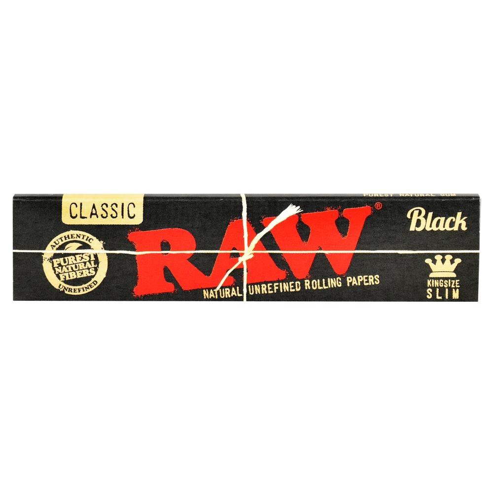 Raw 特薄 盒裝捲煙紙 長版 Classic Black Kingsize Slim Unrefined Rolling Paper Full Box