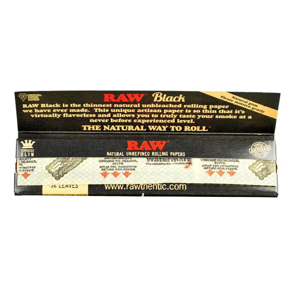 Raw 特薄 盒裝捲煙紙 長版 Classic Black Kingsize Slim Unrefined Rolling Paper Full Box