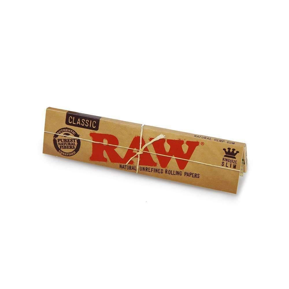 Raw 原木漿 盒裝捲煙紙 長版 Classic Kingsize Slim Unrefined Rolling Paper Full Box