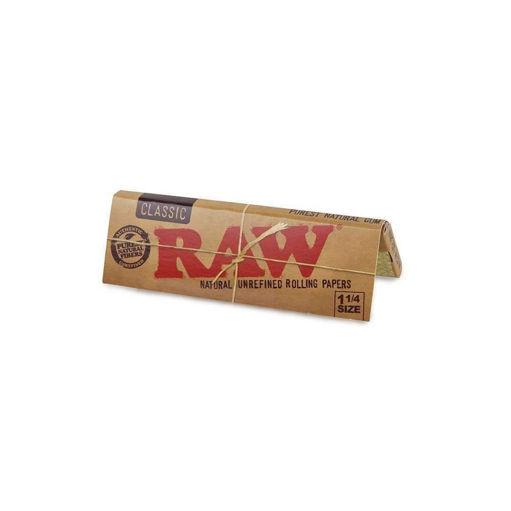 Raw 原木漿 盒裝捲煙紙 短版 Classic Unrefined 1¼ Rolling Paper Full Box