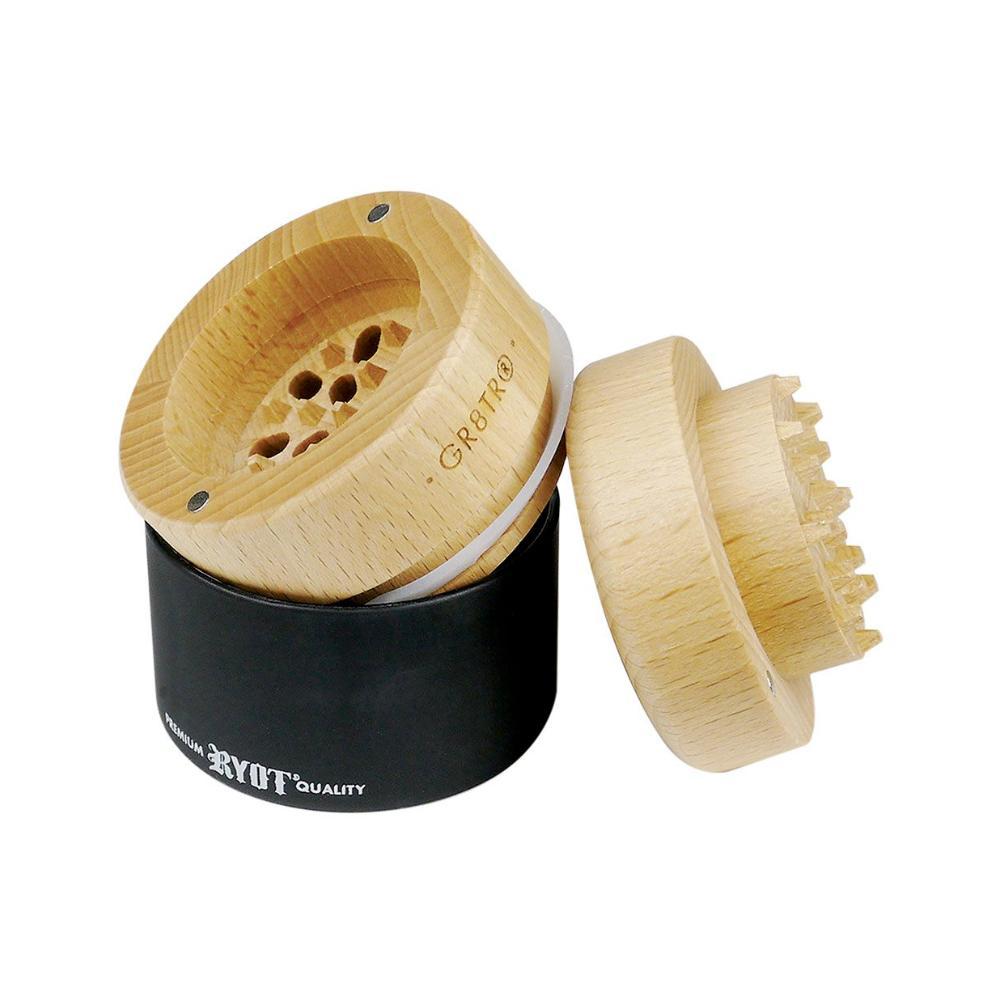 RYOT 研磨器 木質 Wood GR8TR Grinder with Jar Body