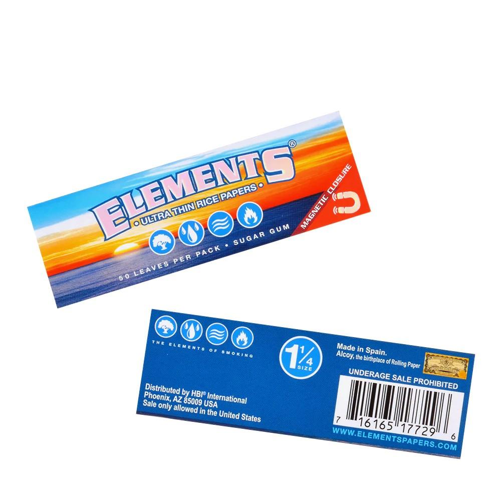 Elements 純米紙 手捲紙 短版 1¼ Rolling Papers Magnetic Closure