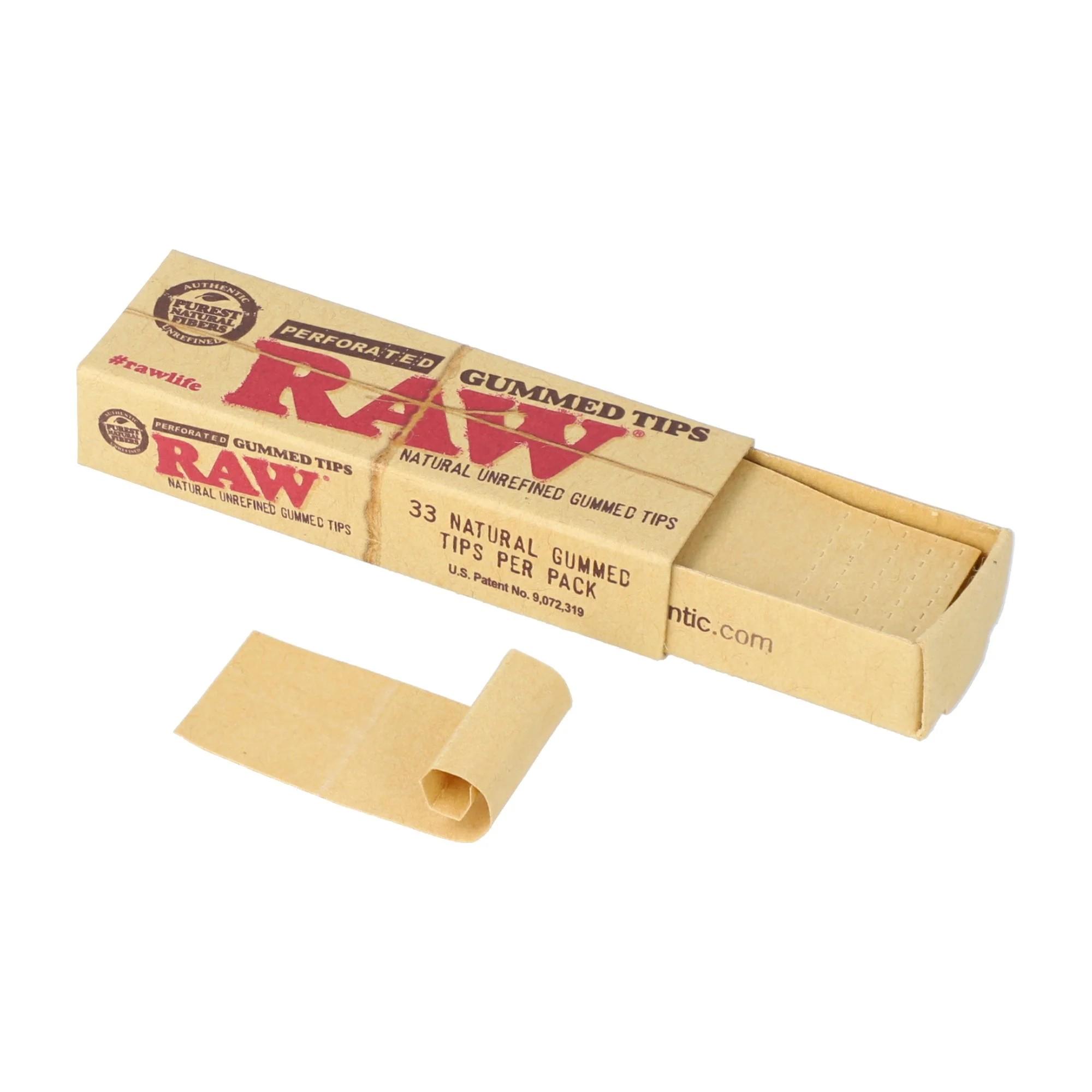 RAW 膠黏濾嘴紙 有摺痕 Natural Unrefined Gummed Perforated Tips