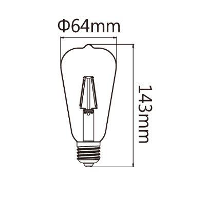 【文成】舞光燈具-復古金燈絲燈 E27 6.5W 古銅色燈殼橘黃光 全電壓(100V~240V)