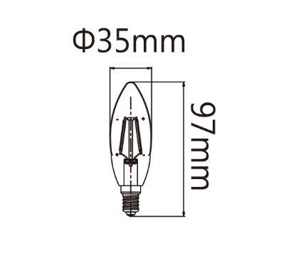 【文成】舞光燈具-蠟燭燈絲燈 E14 4W  黃光 全電壓(100V~240V)