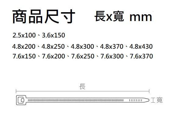 【文成】自鎖式束線帶 (100入)  尼龍束帶 電線紮線帶 綁線帶 理線帶