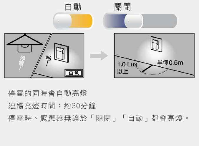 【文成】國際牌星光系列   家庭保安燈組合  緊急手電筒(110V  AC)