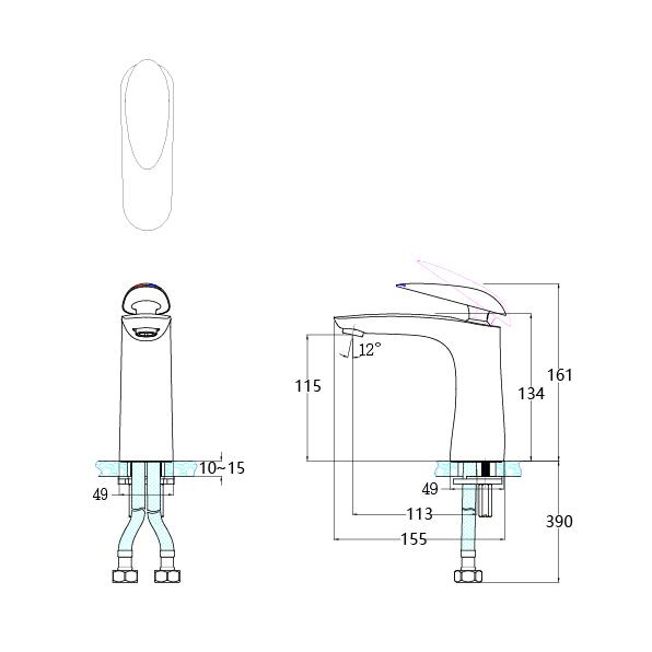 【文成】凱撒衛浴-單孔面盆龍頭B810C/BT810C單把手單孔龍頭 面盆龍頭 水龍頭