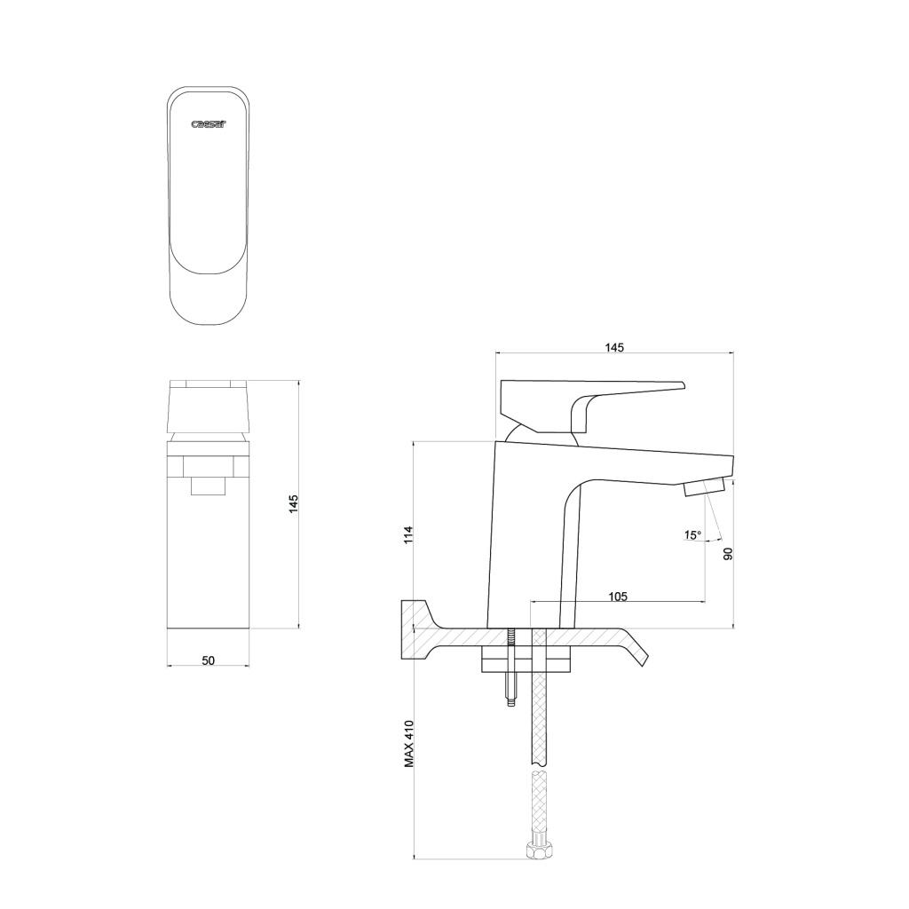 【文成】凱撒衛浴-無鉛單孔面盆龍頭B450CL/BT450CL 單把手單孔龍頭 面盆龍頭 水龍頭