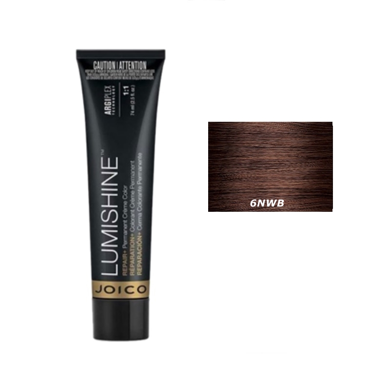 Joico Lumishine Permanent Creme | Trwała farba do włosów - kolor 6NWB naturalny ciepły beżowy ciemny blond 74ml