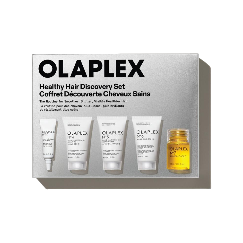 Olaplex Healthy Hair Discovery | Zestaw do pielęgnacji włosów: No.4 + No.5 + No.0.5 + No.6 + No.7 (30ml + 30ml + 5ml + 30ml + 7,5ml)