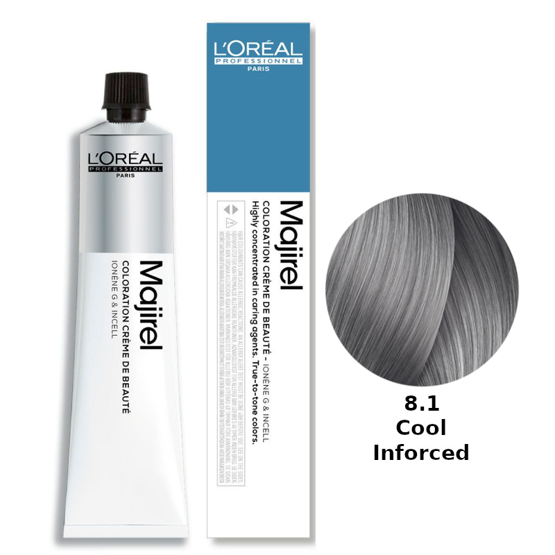 L'Oréal Professionnel Majirel Cool Inforced | Ochładzająca kolor trwała farba do włosów - kolor 8.1 50ml