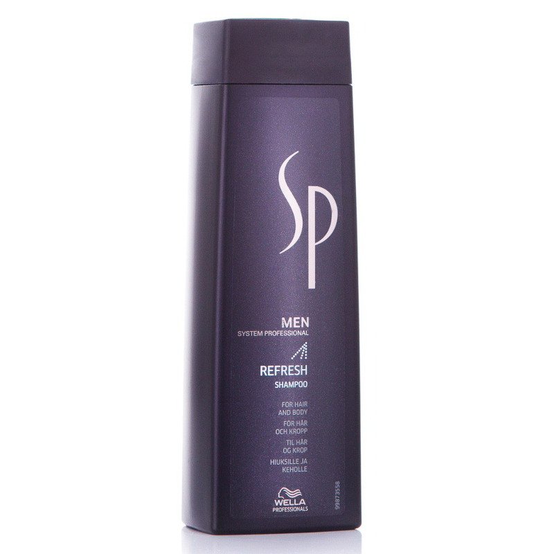 Wella SP Men Refresh | Szampon odświeżający do włosów i ciała 250ml