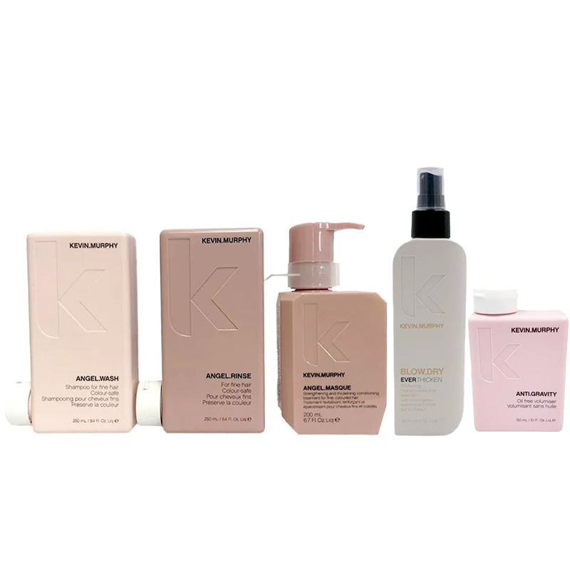 Kevin Murphy Kompleksowy rytuał pogrubiający: szampon 250ml + odżywka 250ml + maska 200ml + termoaktywny spray pogrubiający włosy 150ml + lotion dodający objętości 150ml