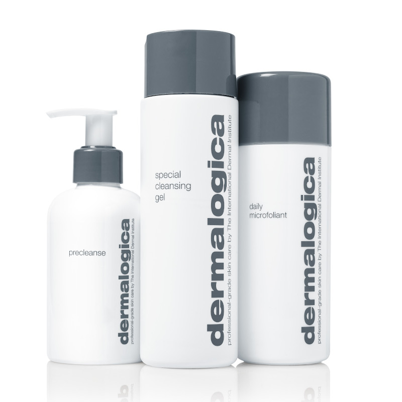 Dermalogica Your Best Cleanse And Glow | Zestaw oczyszczająco-rozświetlający: lekki olejek oczyszczający 150ml + żel do mycia twarzy 250ml + enzymatyczny puder ryżowy 74g