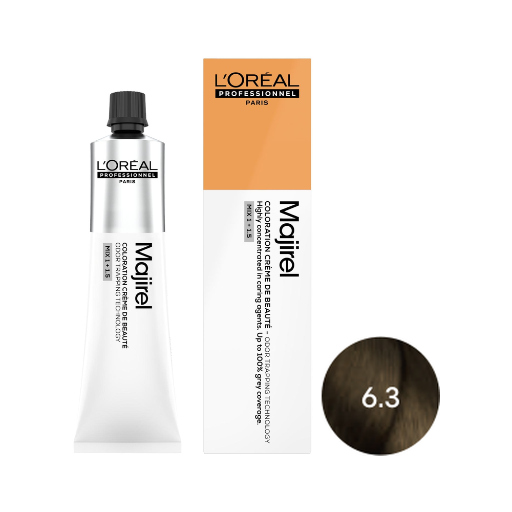 L'Oréal Professionnel Majirel | Trwała farba do włosów - kolor 6.3 ciemny blond złocisty 60ml