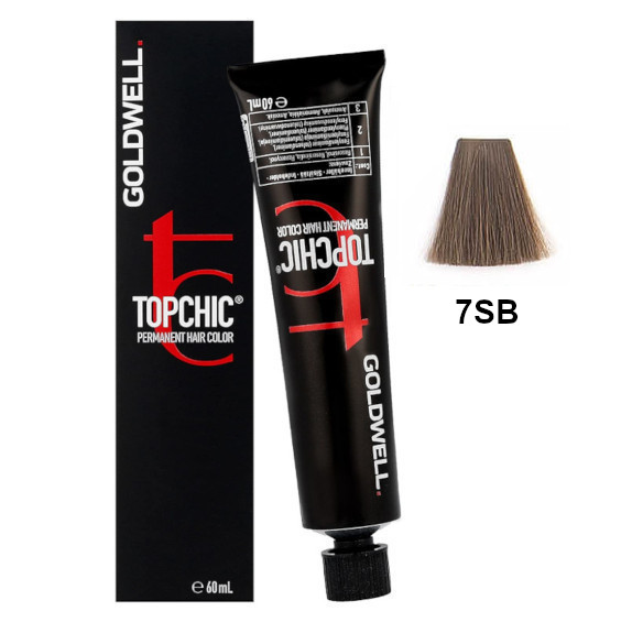 Goldwell Topchic 7SB | Trwała farba do włosów - kolor: srebrny beż 60ml