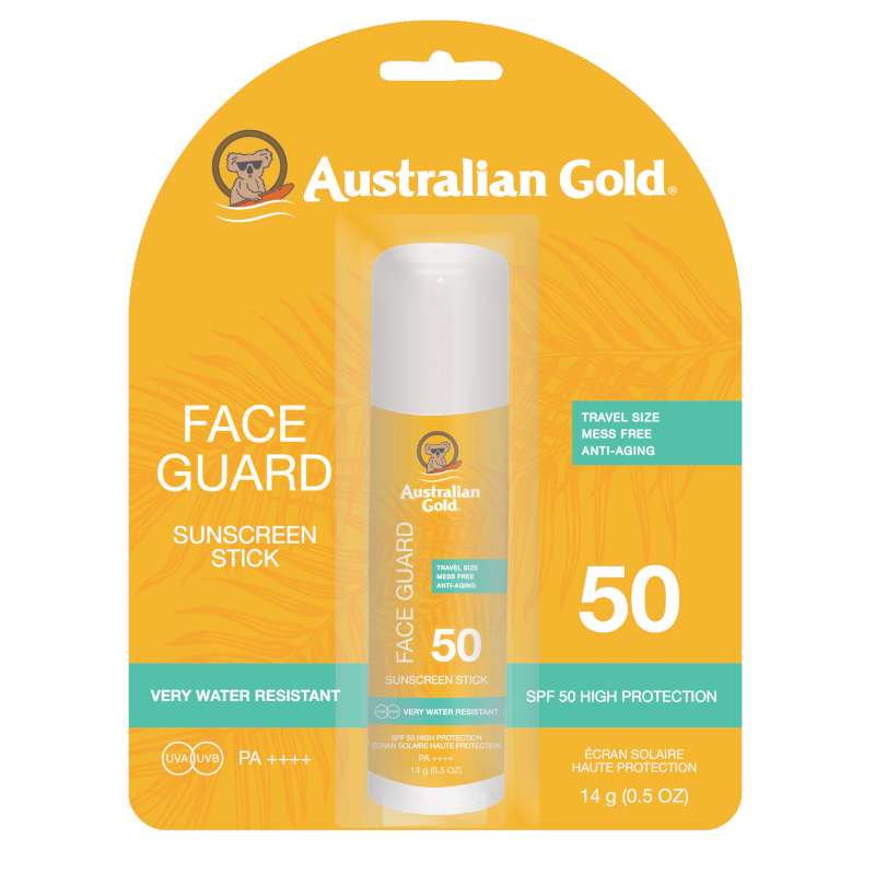 Australian Gold SPF50 Face Guard | Poręczny sztyft przeciwsłoneczny do twarzy 14g