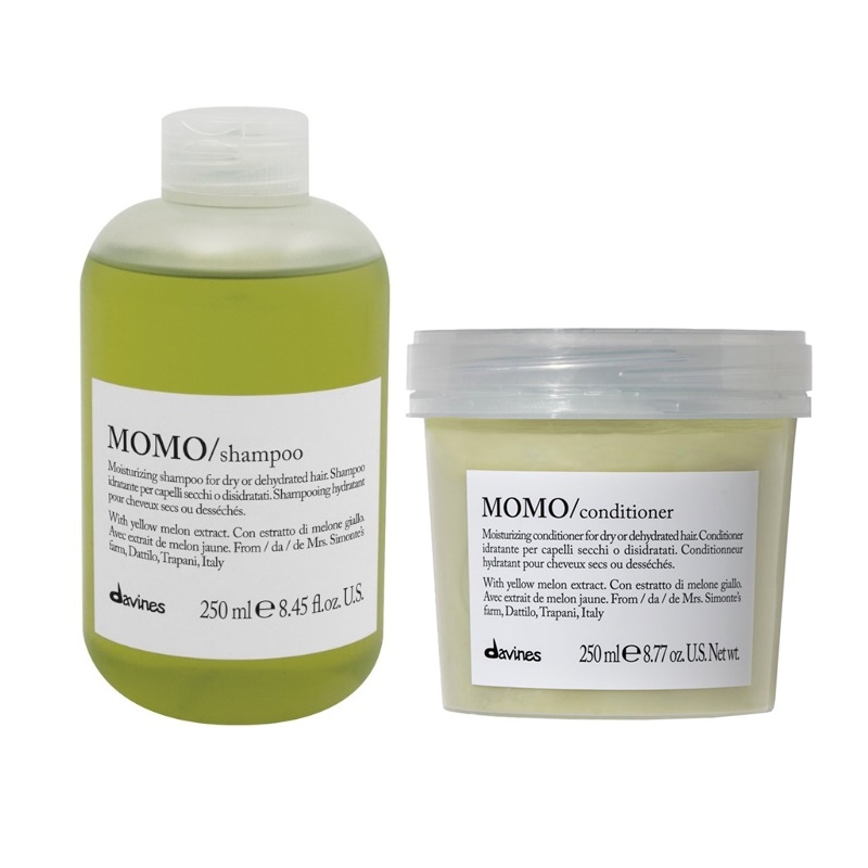 Davines Momo | Zestaw nawilżający do włosów: szampon 250ml + odżywka 250ml 