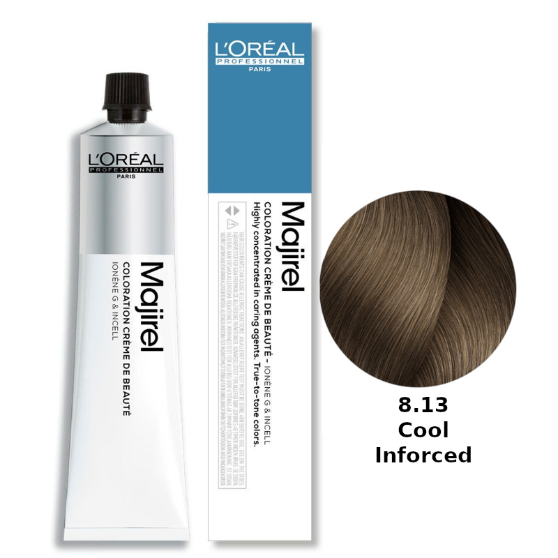 L'Oréal Professionnel Majirel Cool Inforced | Ochładzająca kolor trwała farba do włosów - kolor 8.13 50ml