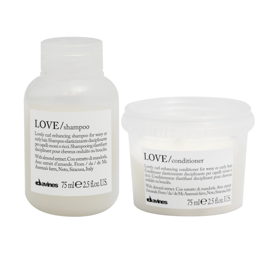 Davines Love Curl | Minizestaw podkreślający skręt włosów: szampon 75ml + odżywka 75ml