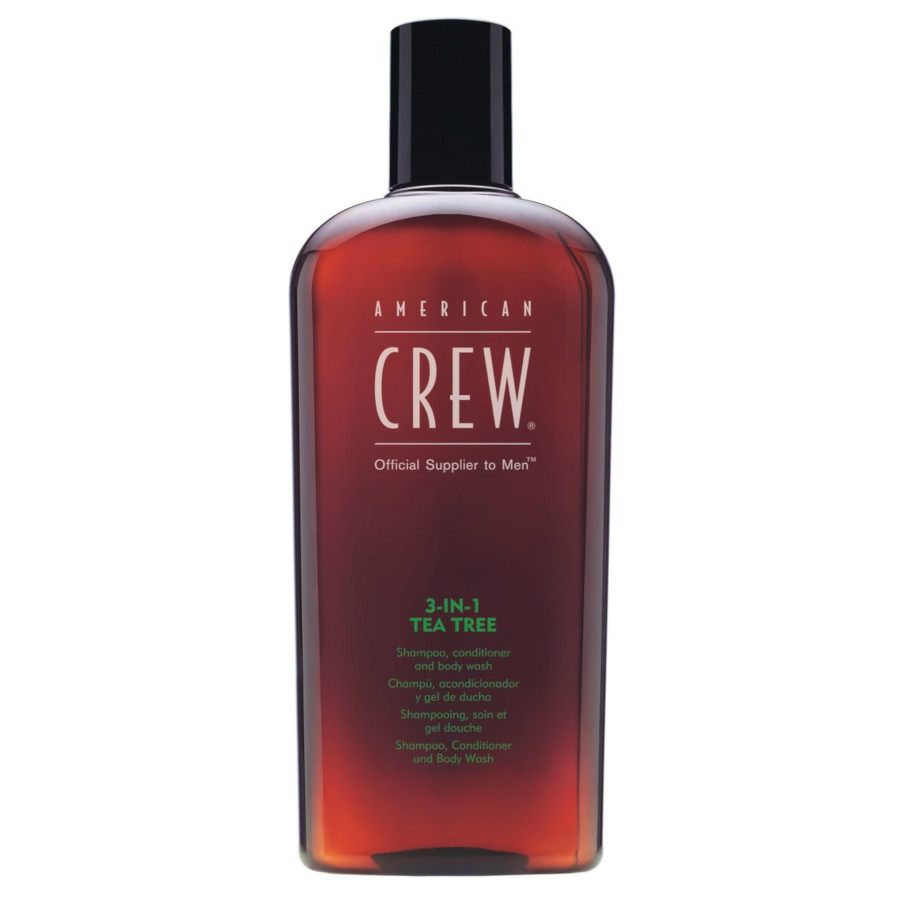 American Crew Tea Tree 3-in-1 | Szampon, odżywka i żel pod prysznic dla mężczyzn 1000ml