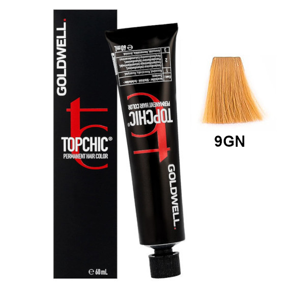 Goldwell Topchic 9GN | Trwała farba do włosów - kolor: bardzo jasny naturalny złoty blond 60ml