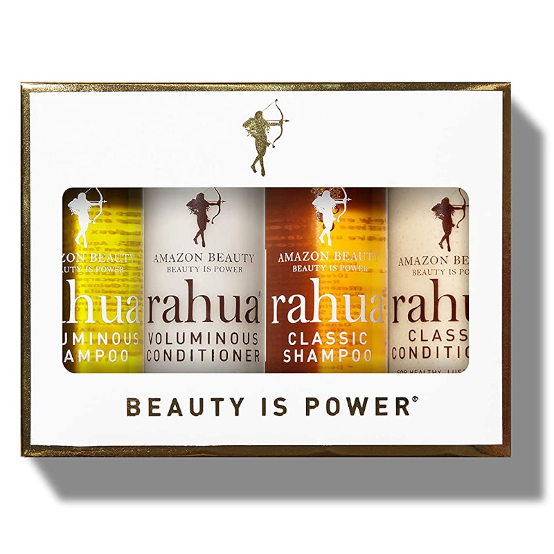 Rahua Beauty is Power | Zestaw podróżny do włosów: szampon zwiększający objętość 60ml + odżywka zwiększająca objętość 60ml + szampon odżywczy 60ml + odżywka wzmacniająca 60ml