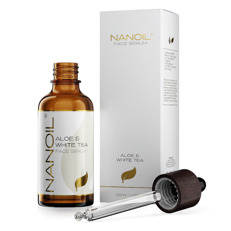 Nanoil Face Serum Aloe & White Tea | Kojące i nawilżające serum do twarzy 50ml