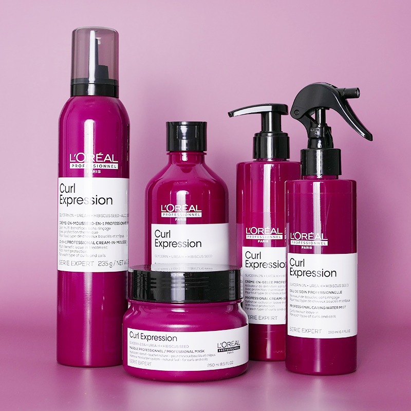 Loreal Curl Expression SET: Shampoo 300ml + Mask 250ml + Gel 250ml + Mousse 250ml + Mist 190ml