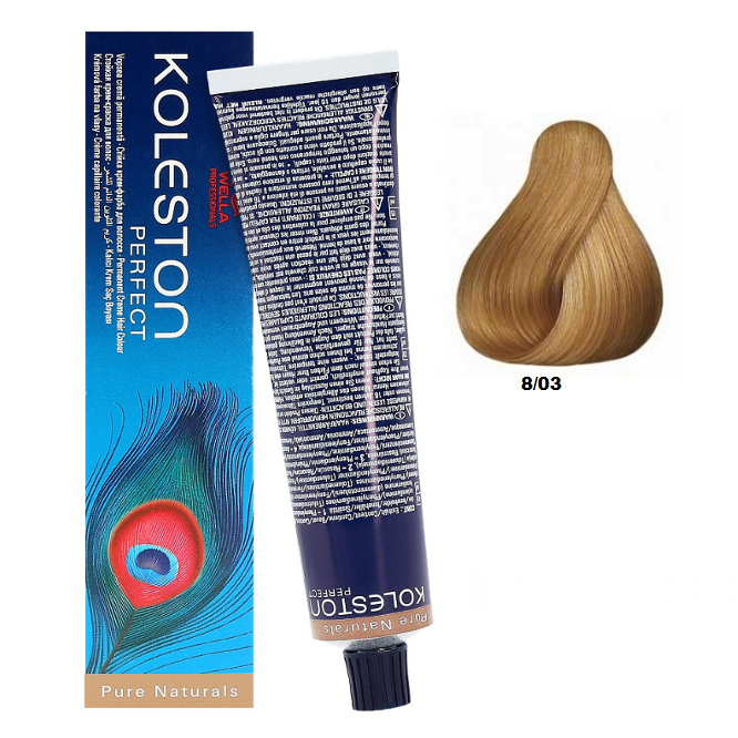 Wella Koleston Perfect ME+ | Trwała farba do włosów 8/03 60ml