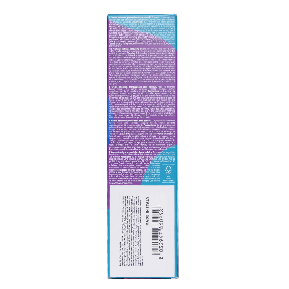 Fanola Color Crema | Farba do włosów 5.4 – miedziany jasny brąz 100ml
