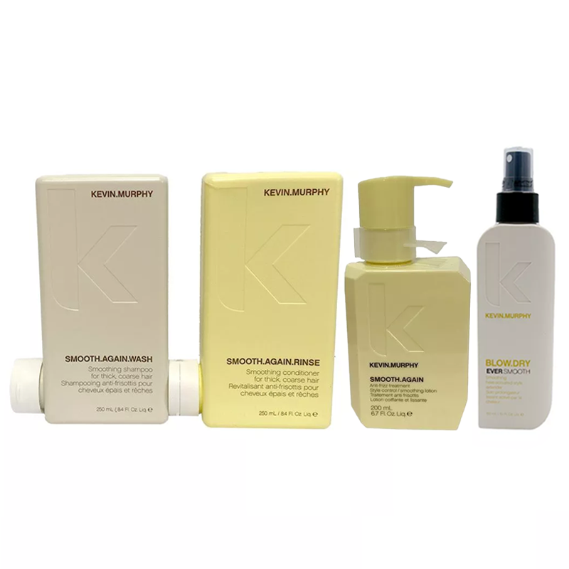 Kevin Murphy Podstawowy rytuał wygładzający: szampon 250ml + odżywka 250ml + kuracja 200ml + termoaktywny spray wygładzający 150ml