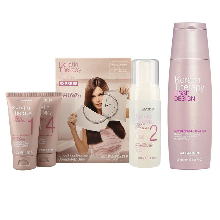 Keratin Therapy Lisse Design Smoothing Treatment Kit | Zestaw do keratynowego prostowania włosów + szampon 250ml