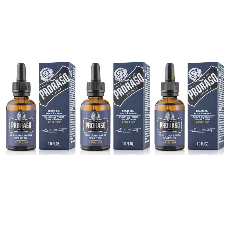 Azur Lime | Zestaw: olejek do brody 3x30ml