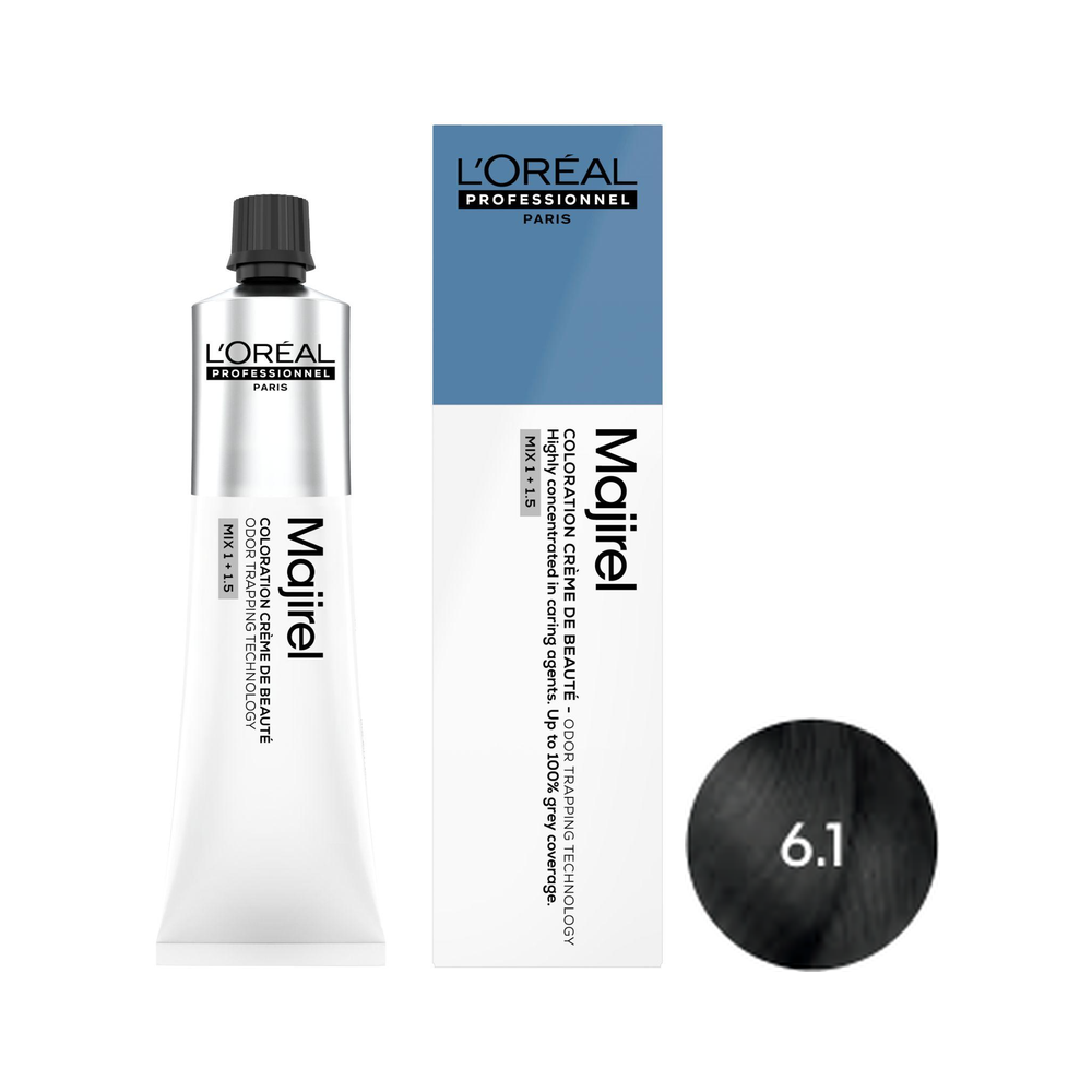 Majirel | Trwała farba do włosów - kolor 6.1 ciemny blond popielaty 60ml