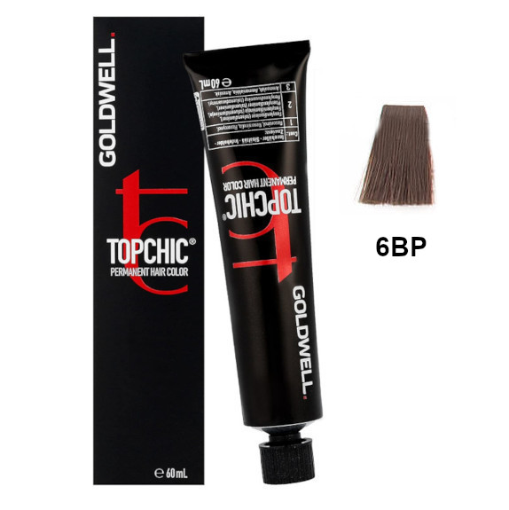 Goldwell Topchic 6BP | Trwała farba do włosów - kolor: wyrafinowany perłowy jasny brąz 60ml