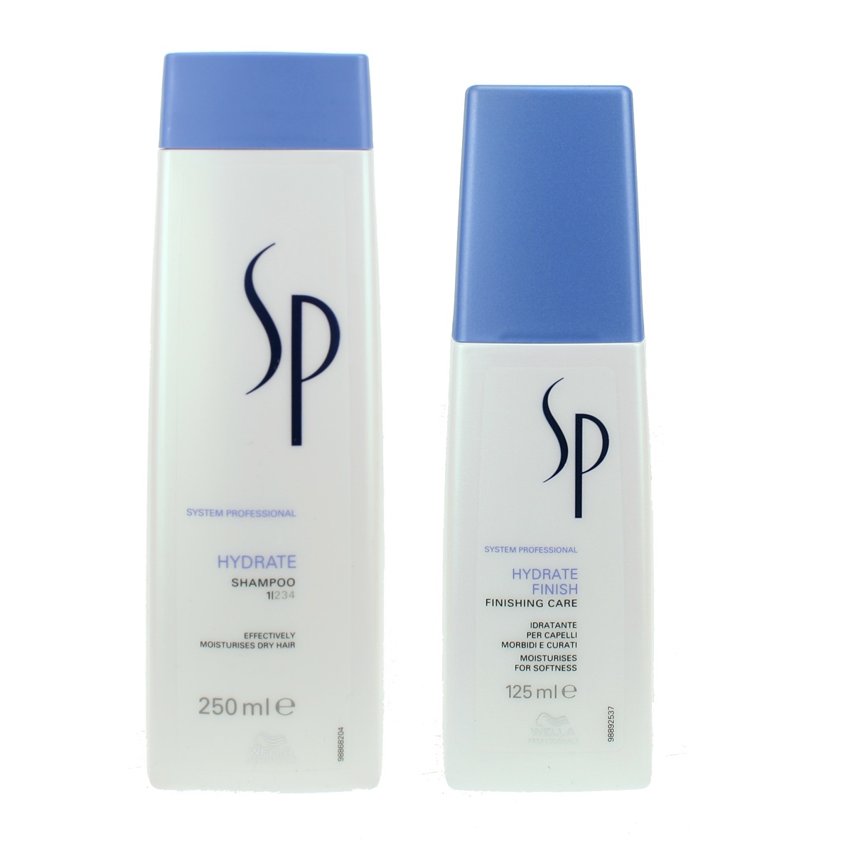 Wella Zestaw nawilżający | SP Hydrate Finish - spray nawilżający 125ml, SP Hydrate - szampon nawilżający 250ml