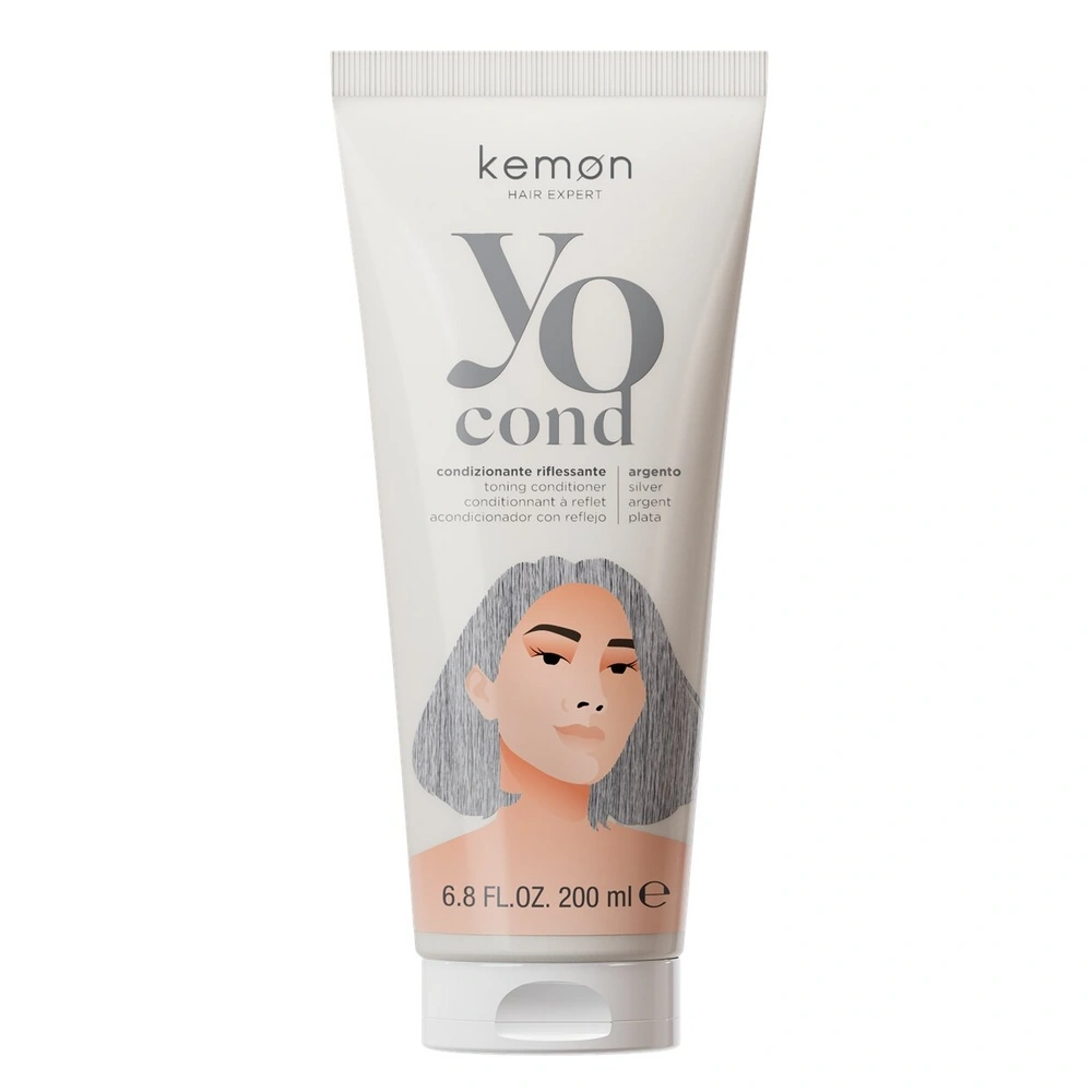 Kemon Yo Cond | Srebrna odżywka koloryzująca do włosów blond i siwych 200ml