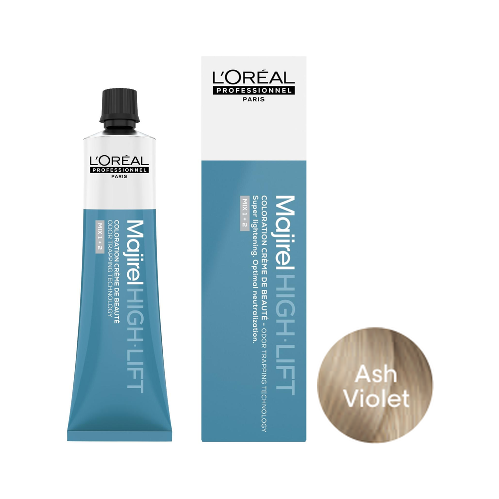 Majirel High Lift | Trwała farba rozjaśniająca włosy - kolor Violet ASH opalizujący 60ml
