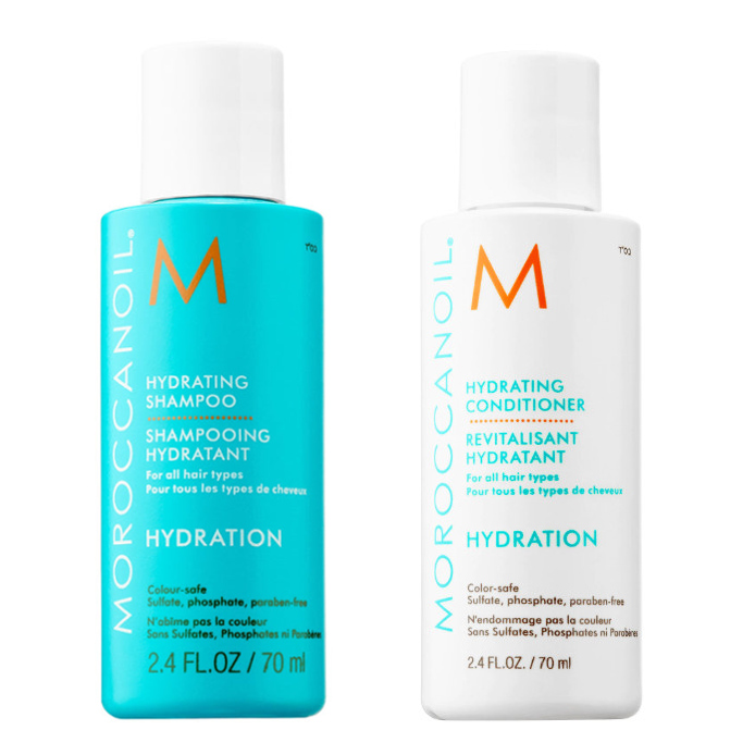 MoroccanOil Hydration | Zestaw nawilżający z olejem arganowym: szampon 70ml + odżywka 70ml